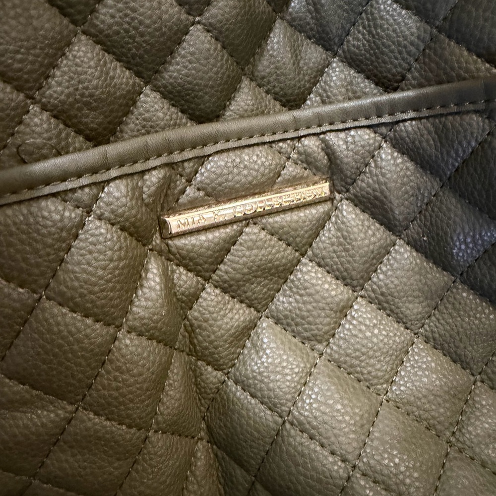Michael Kors Olive Quilted Leather Handbag